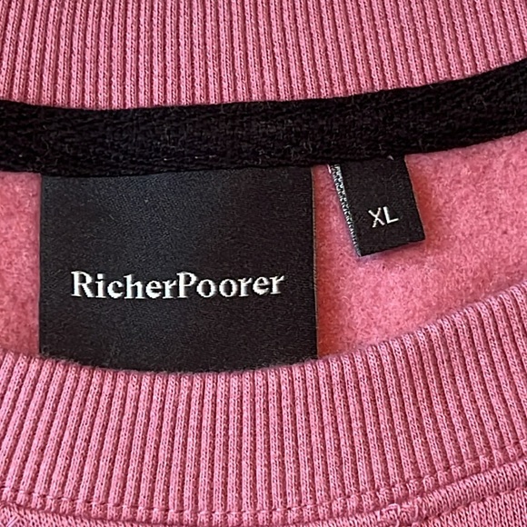 Men’s Richer Poorer Crewneck Sweatshirt Mauve Rose XL - Picture 4 of 4
